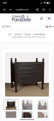 Antique Afghan Hand Carved Large Chest