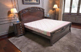 Solid Sheesham Wood King Size Bed with 2 Side Tables