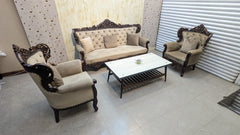 Solid Sheesham Wood Chinioti 5-Seater Sofa Set