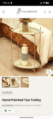 Kalamkaar Furniture Hand Painted Trolley