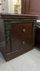 Elegant Sheesham Wood king Size Bed with 1 side table