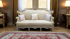 Solid Sheesham Wood 3 Seater Chinioti Sofa