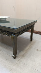 Sheesham Wood and Ply Wood Center and Side Tables Set