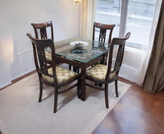 Solid Sheesham Wood 4 Seater Dining Table