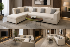 Modern Design 6 Seater L Shape Sofa Set