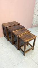 Brand New Unused Solid Sheesham Wood Nesting Table Set