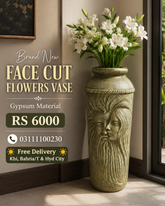 Brand New Cut Face Flowers Vase