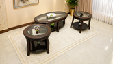 Sheesham Wood and Sheesham Ply Center and Side Tables Set