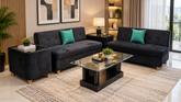 4 Seater Sofa Set with 2 Corner Tables