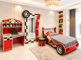 Kid's Ferrari Car Bed Set