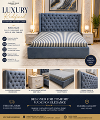 Brand New King Size Bed with 2 Side Tables