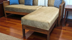 Sheesham Wood 4 Seater L Shape Sofa Set