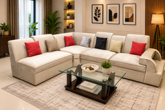 7 Seater L Shape Sofa Set