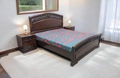 Sheesham Wood King Size Bed with 2 Side Tables