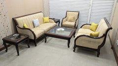 6 Seater Sofa Set with Center Table and 2 Side Tables Set
