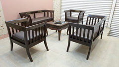 SOLID SHEESHAM WOOD 6-SEATER SOFA SET