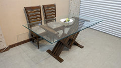 Solid Sheesham Wood 6 Seater Dining Table