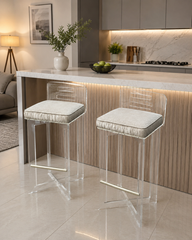Pair Of Acrylic Bar Stools