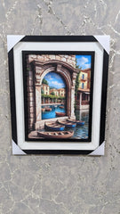 Wall Mounted Frame "Mediterranean Archway Escape"