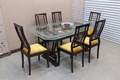 Solid Sheesham Wood 6 Seater Dining Table