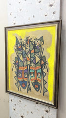 Antique Indonesian Batik Fabric Painting