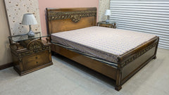 King Size Bed Set with 2 New Free Pillows