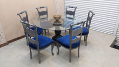 Solid Sheesham Wood 6 Seater Round Dining Table