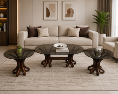 Center Table with 2 Side Tables