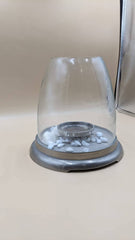 Pair Of Glass Candle Holders