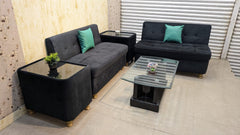 4 Seater Sofa Set With corner Tables