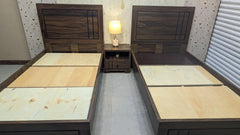 Brand New Pair of Single Beds with Shared Side Table
