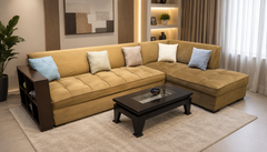 6 Seater L Shape Sofa Set