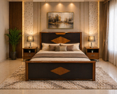 Queen Size Bed With 2 Side Tables