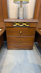 Pair of Twin Size Bed with Shared Side Table