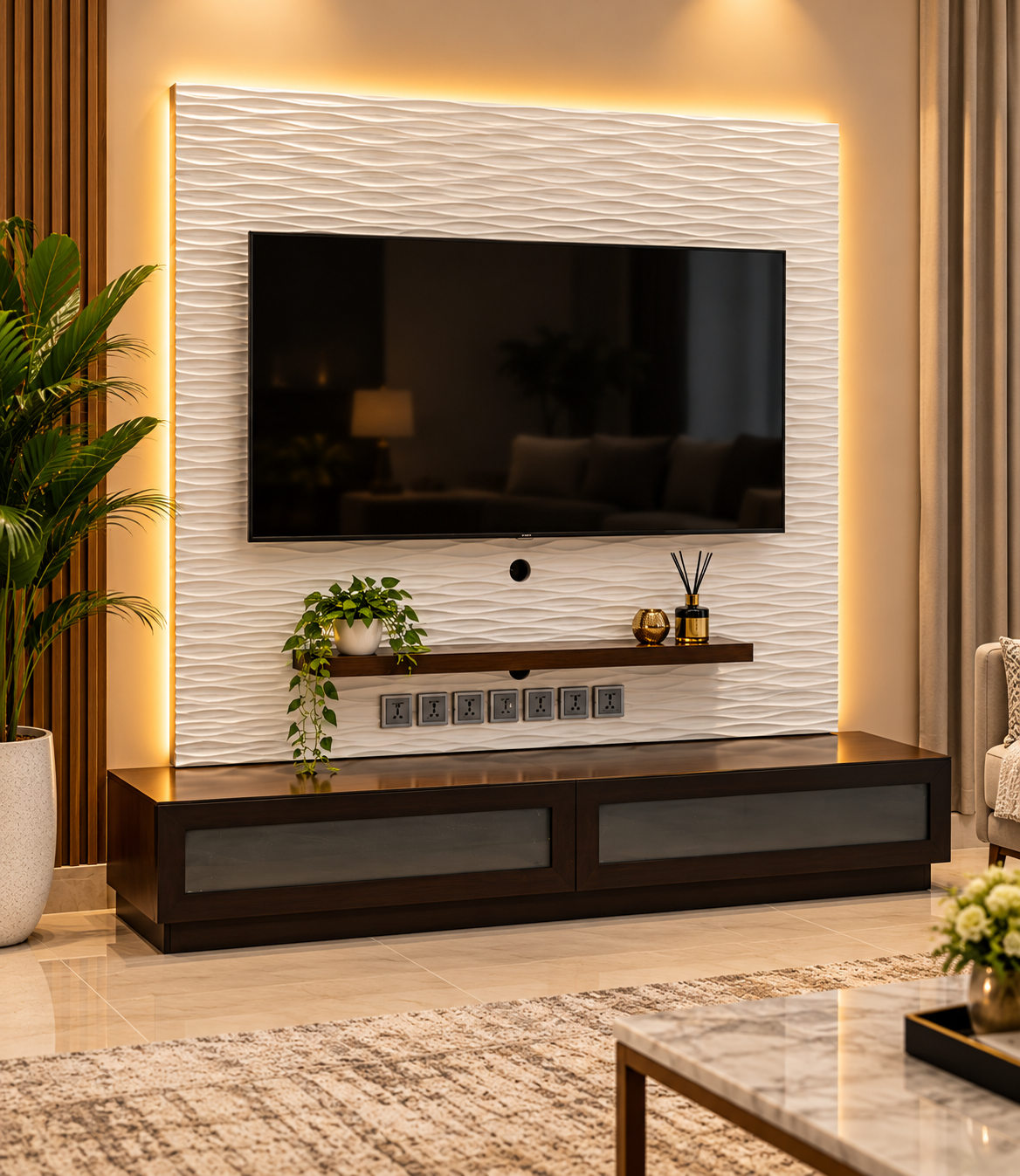 LED Unit with Wall Mounted Wall