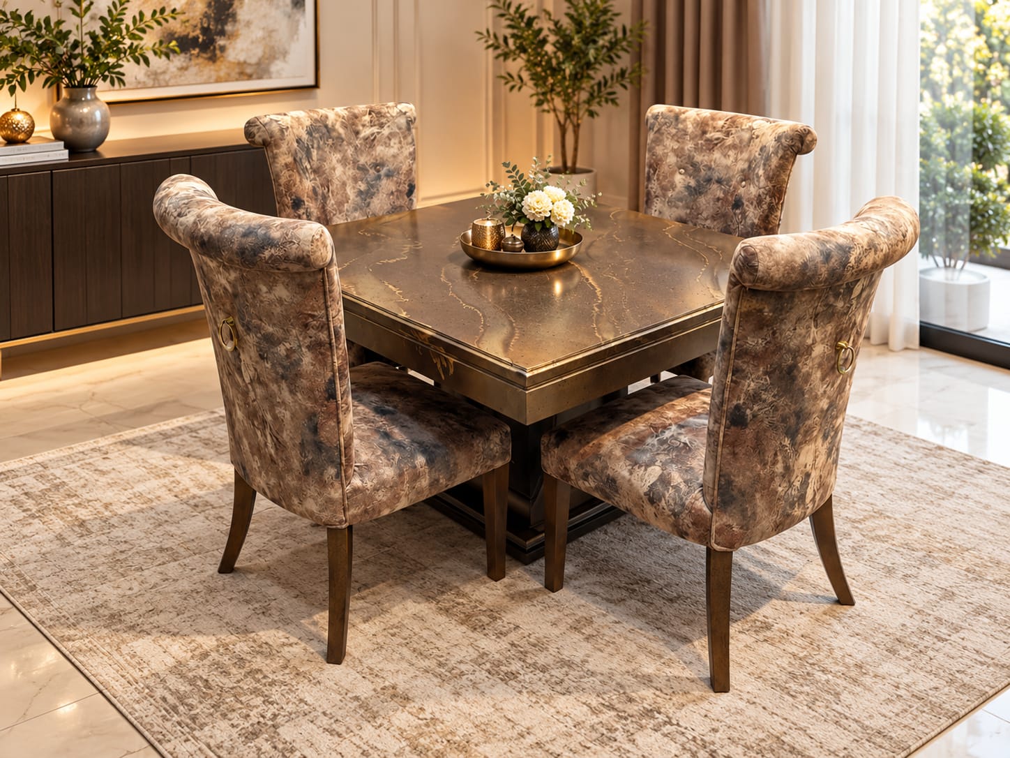 4 Seater Dining Table Set