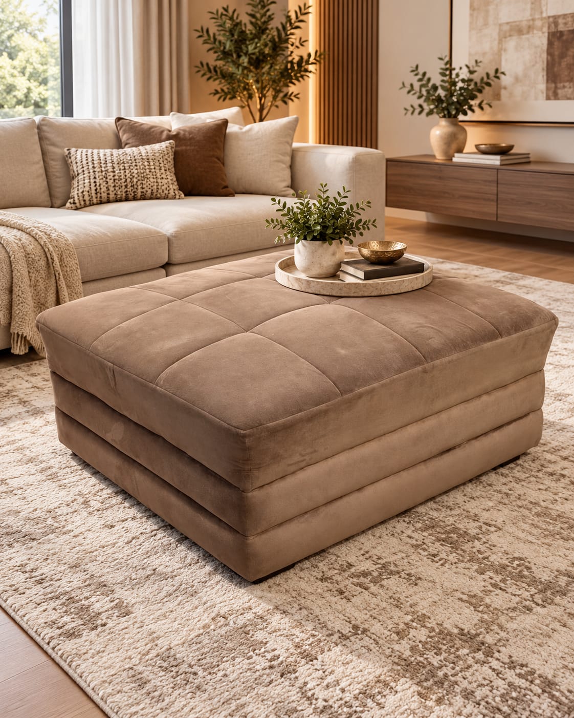 Fully Cushion Ottoman