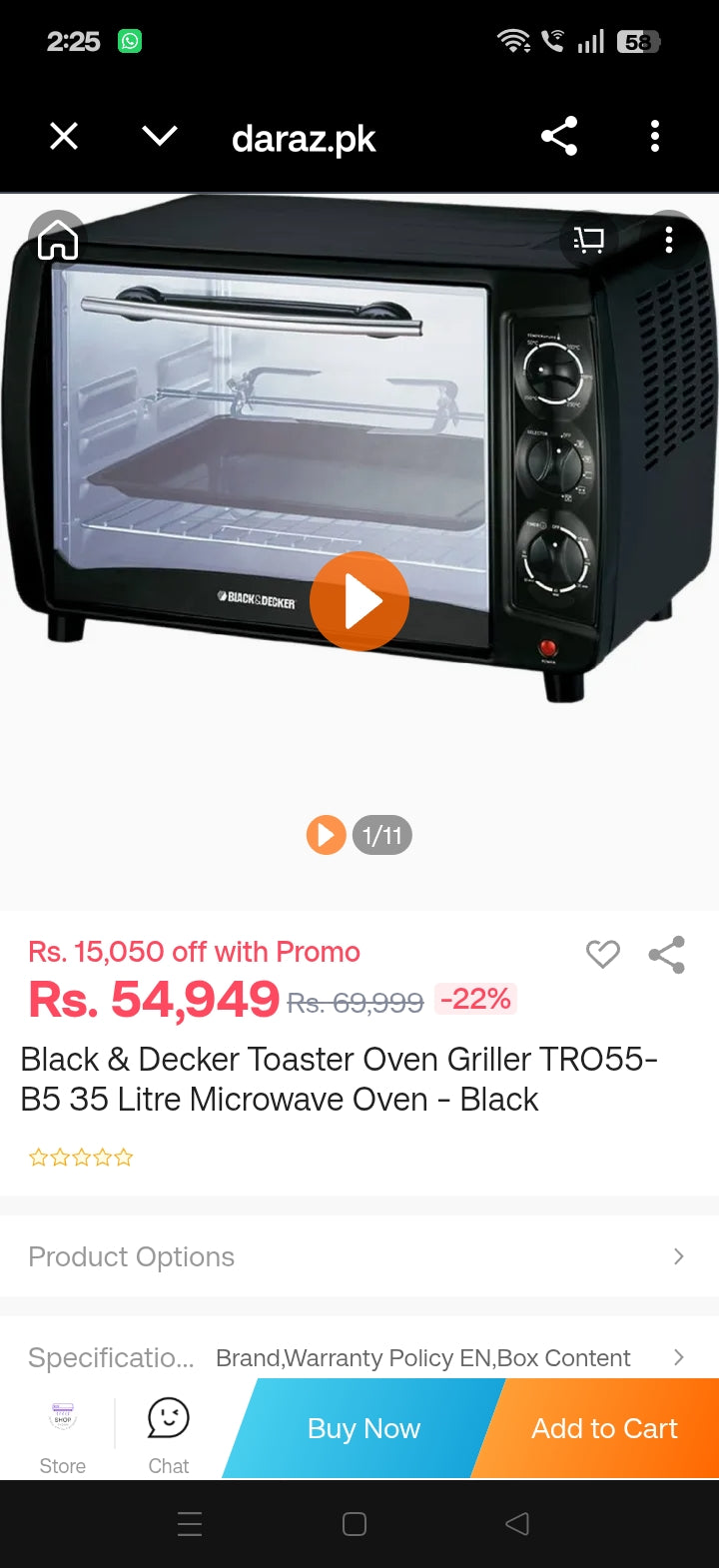 Black & Decker Toaster Oven