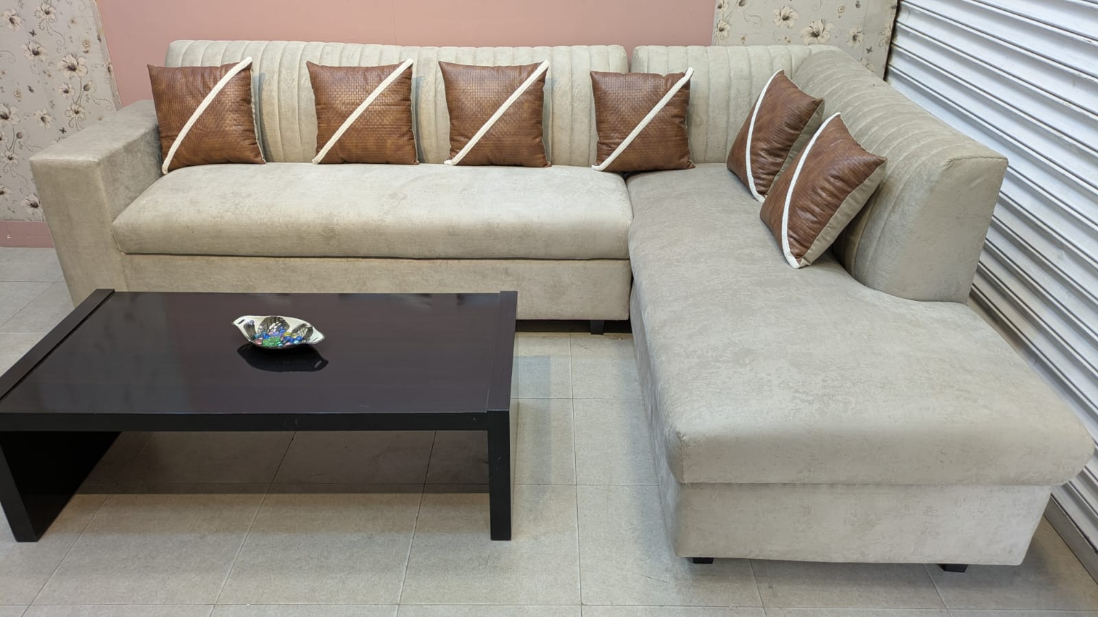 Modern Design 6 Seater L Shape Sofa Set