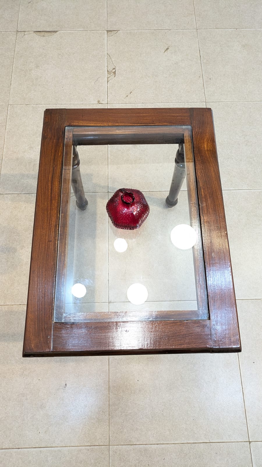Solid Sheesham Wood Center Table Side Table Set