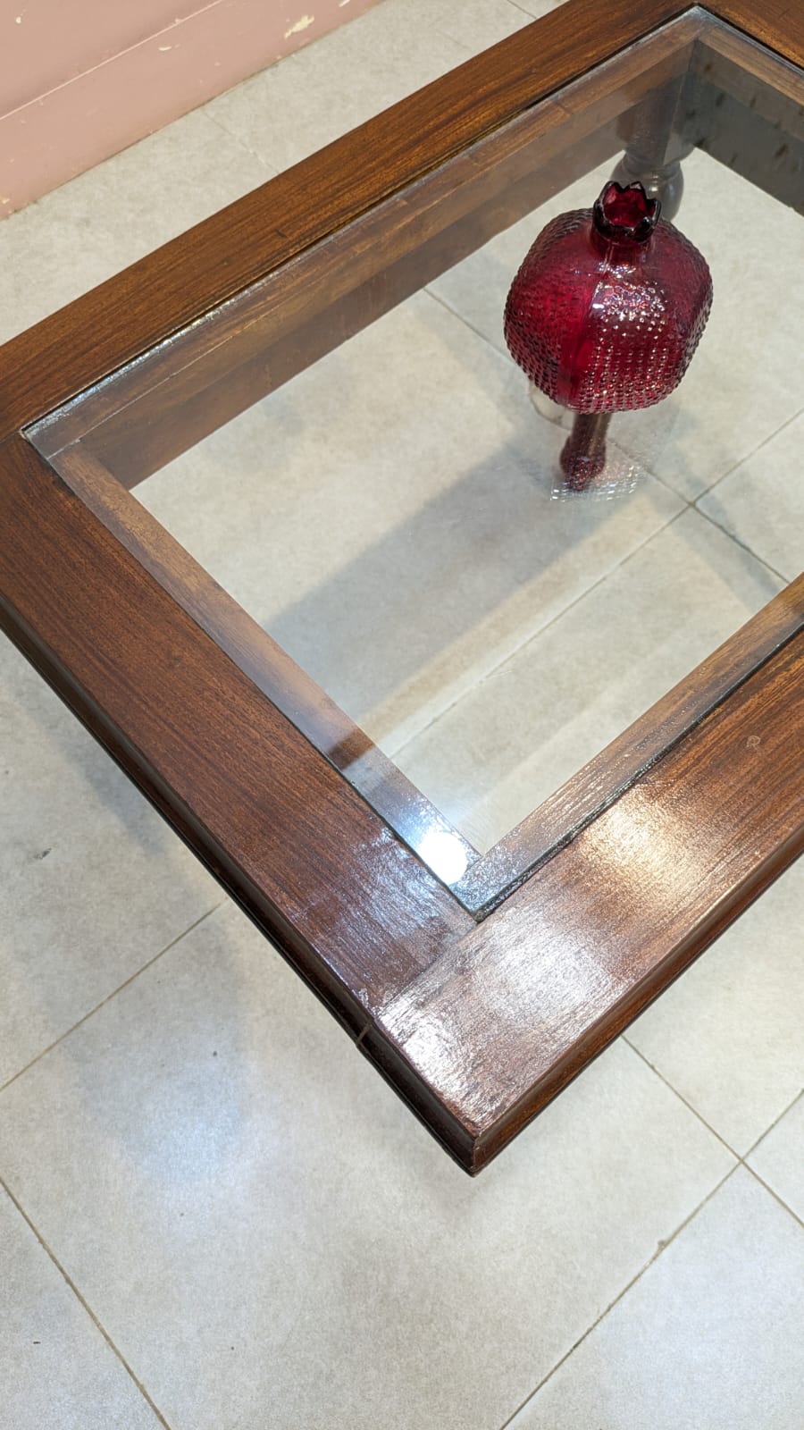 Solid Sheesham Wood Center Table Side Table Set