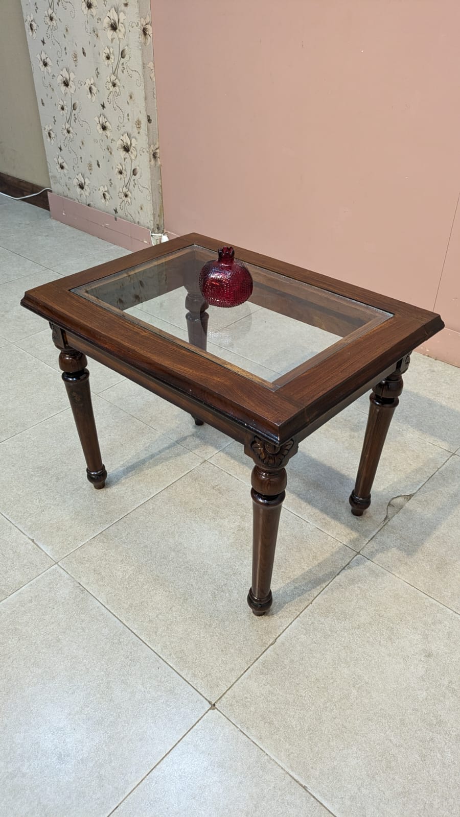 Solid Sheesham Wood Center Table Side Table Set