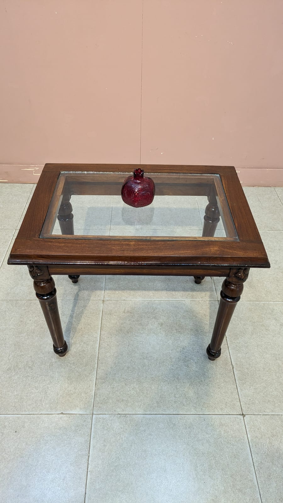 Solid Sheesham Wood Center Table Side Table Set