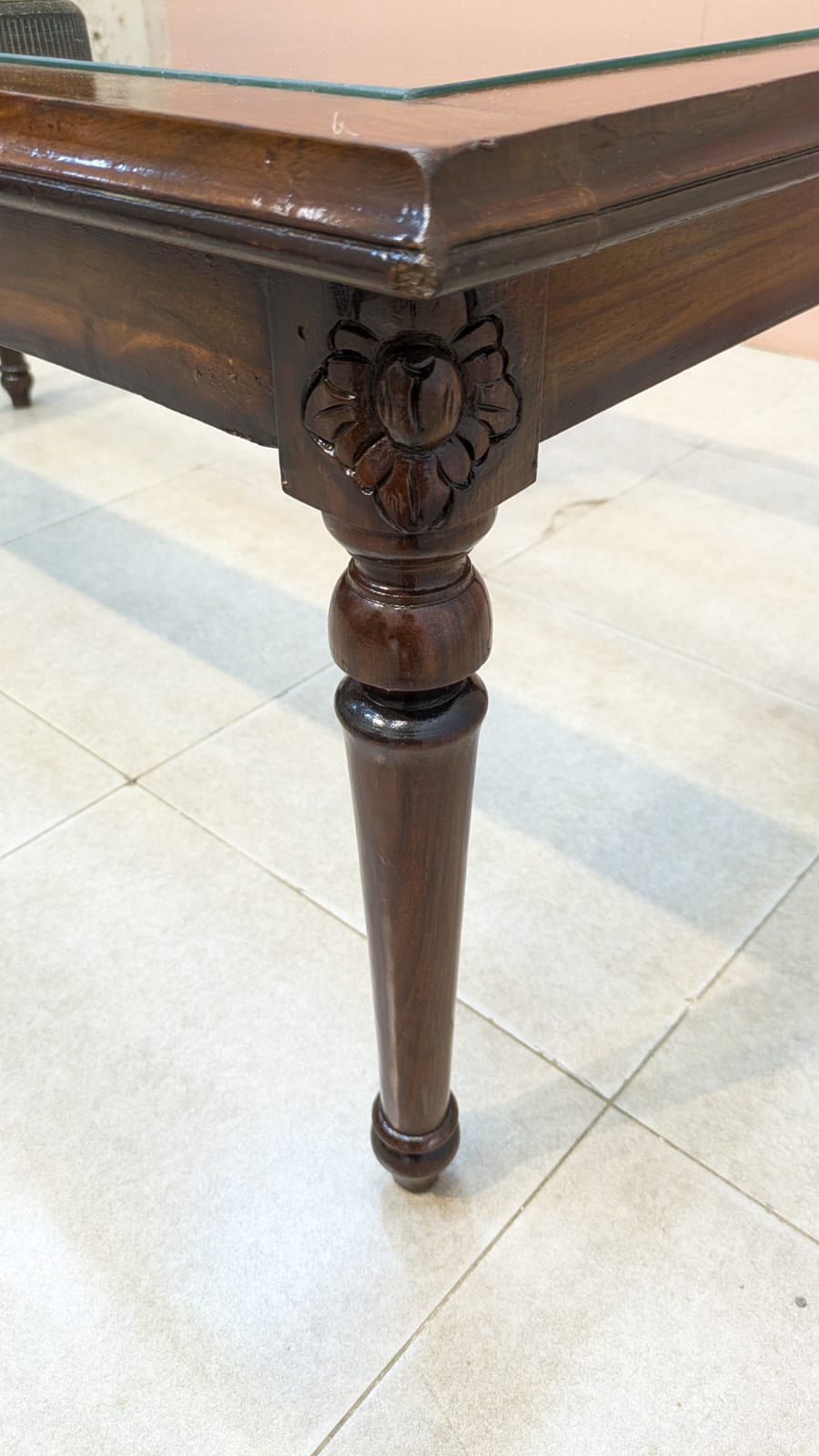 Solid Sheesham Wood Center Table Side Table Set
