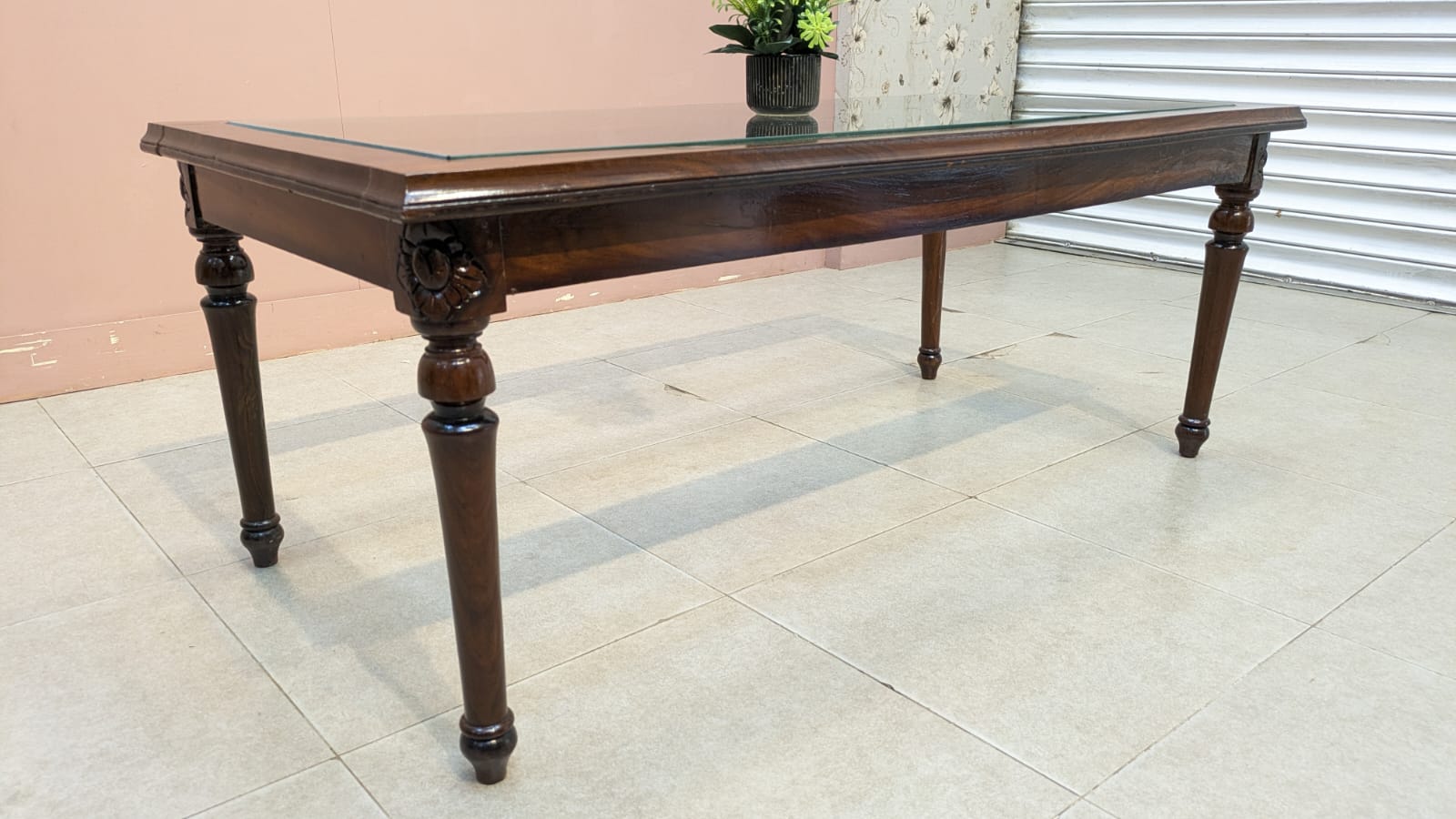 Solid Sheesham Wood Center Table Side Table Set