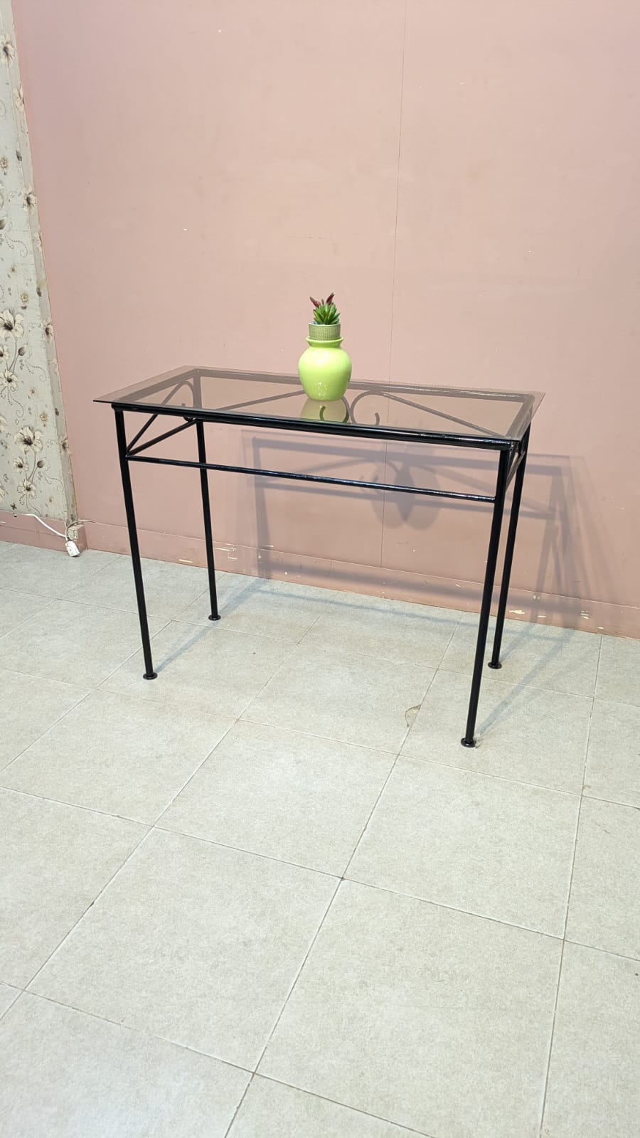 Modern Design Glass Top Console Table