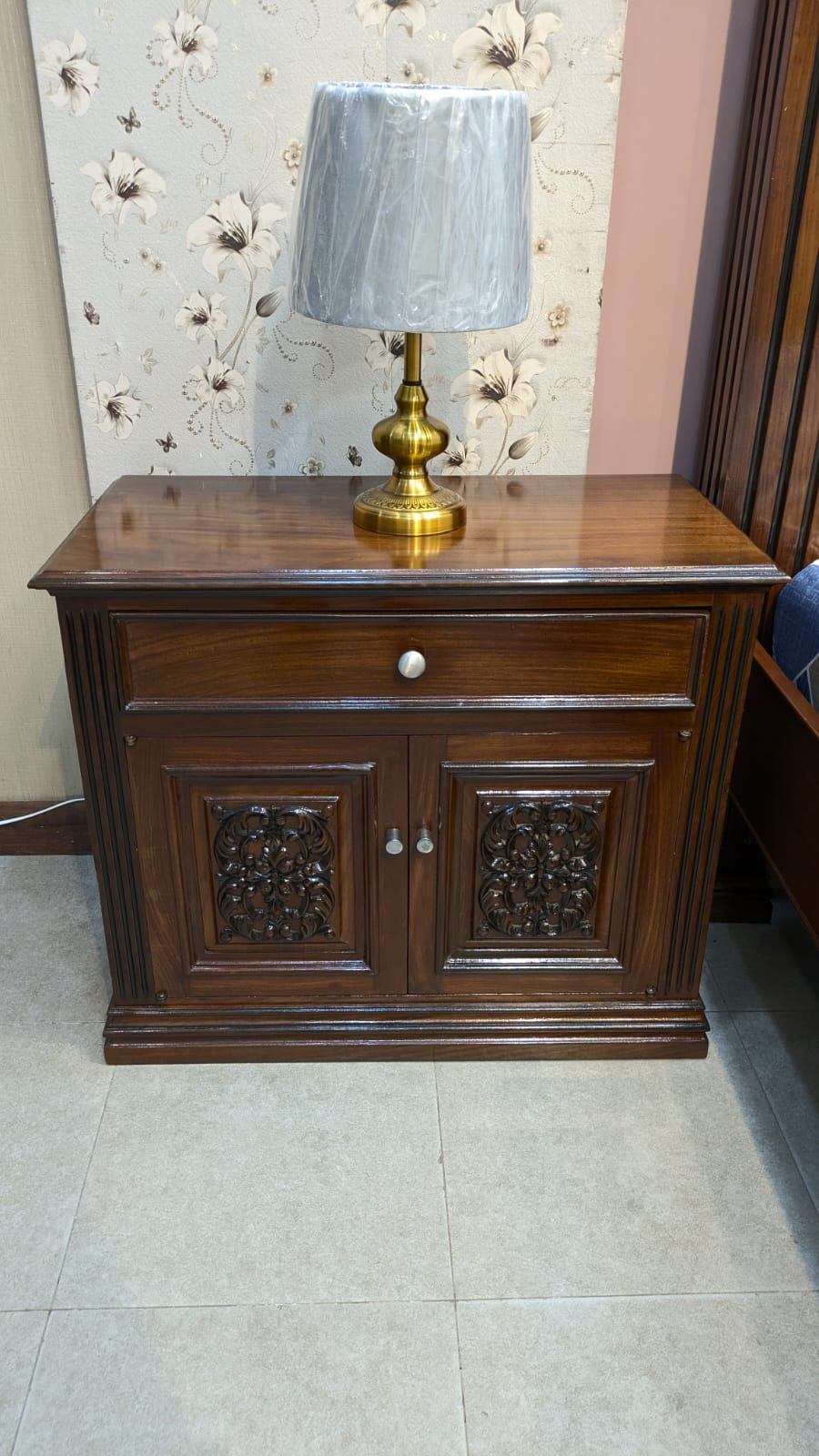 Solid Sheesham Wood King Size Bed Set