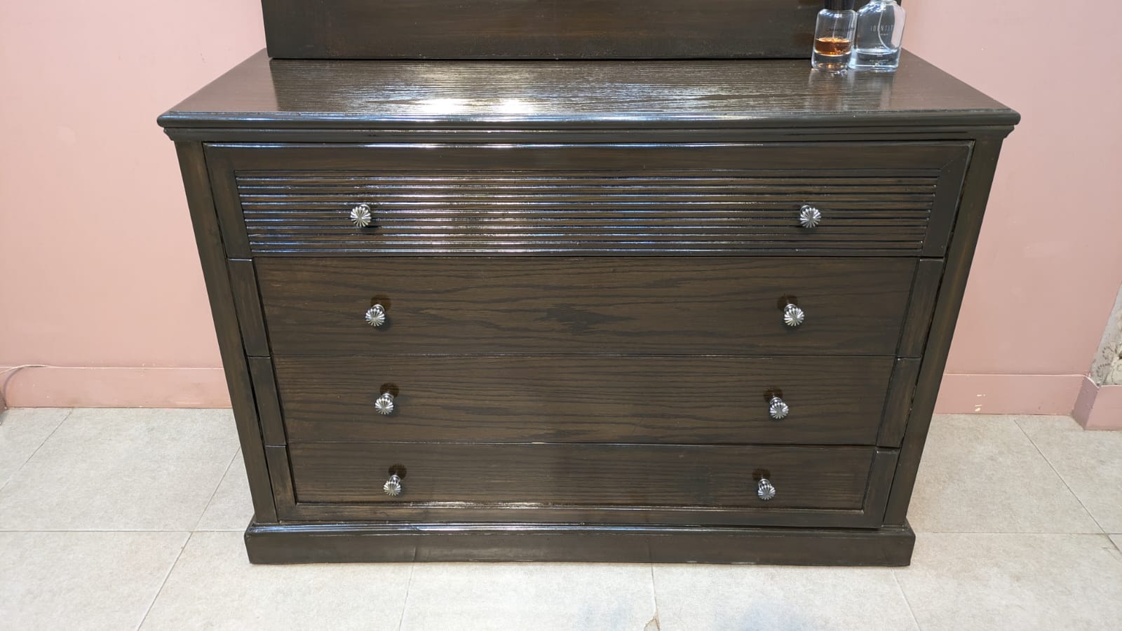 Inter Wood King Size Bed Set