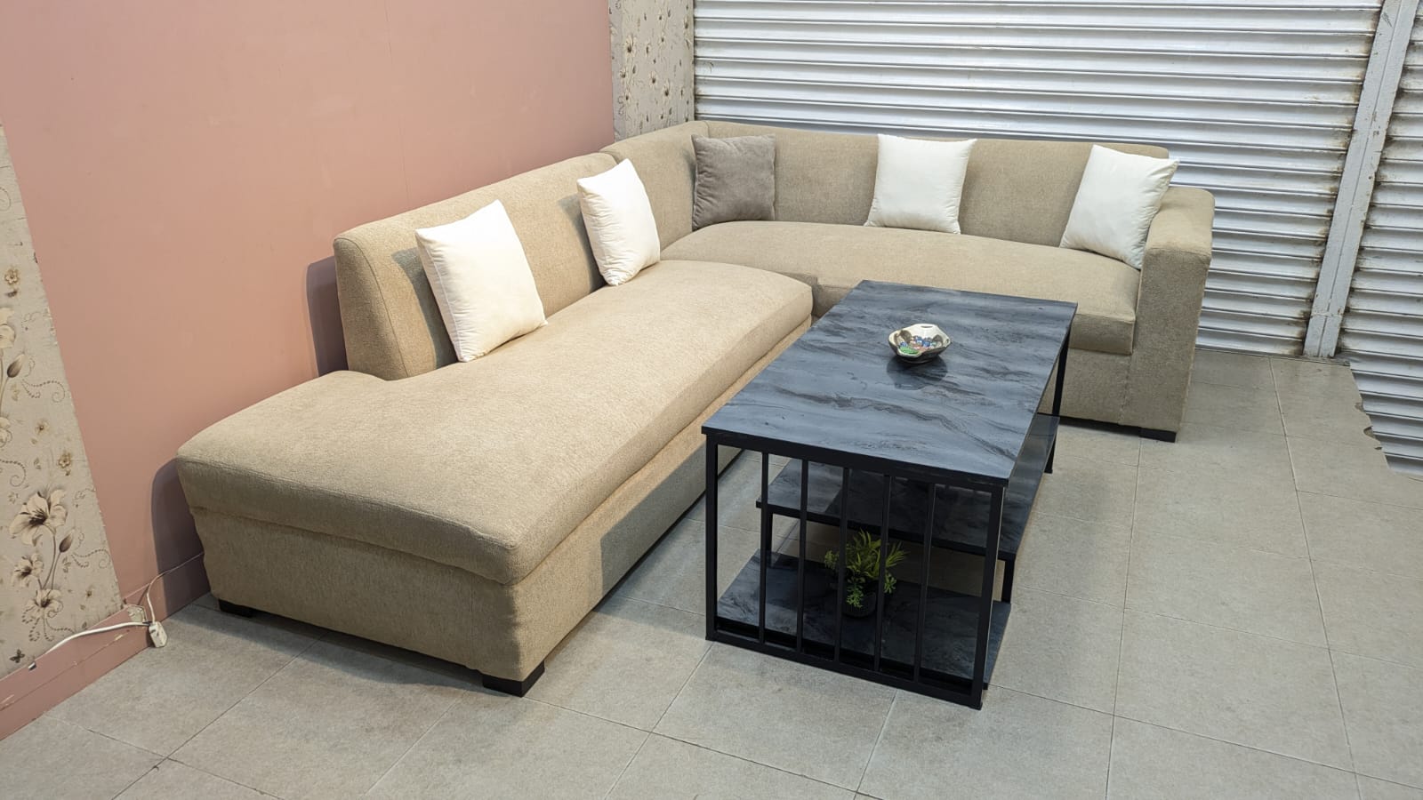 Comfortable L shape 6 Seater Sofa Set