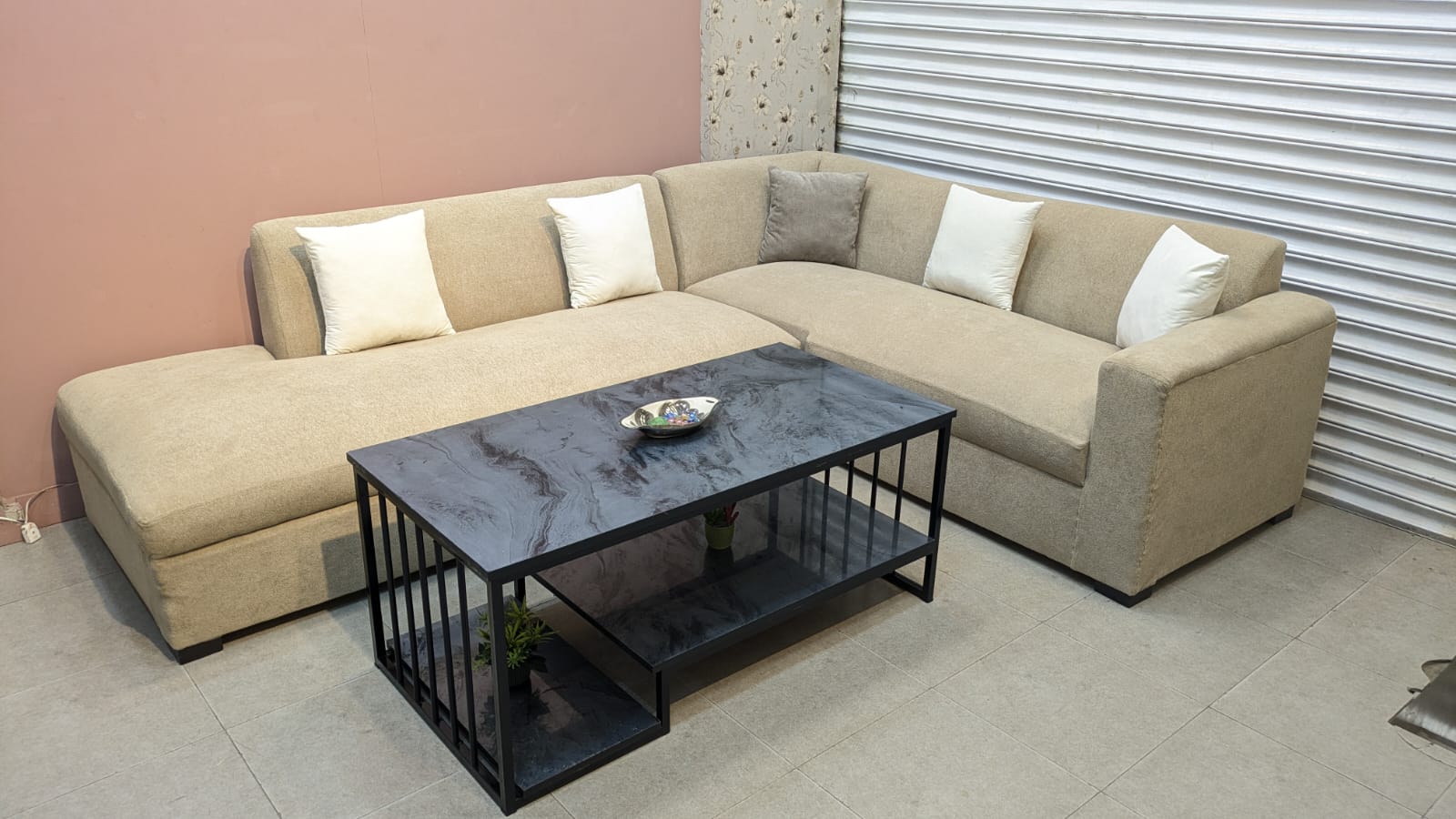 Comfortable L shape 6 Seater Sofa Set